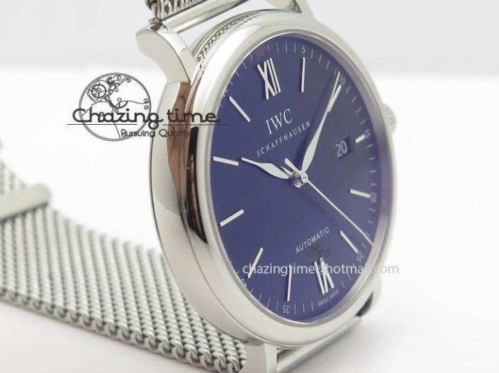 MIROTIME 0506 Portofino SCHAFFHAUSEN SS MKF 1:1 Best Edition Black Dial On Mesh Bracelet A Sporty 7342